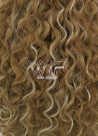 28" Spiral Curly Mixed Blonde Lace Front Synthetic Wig LF817