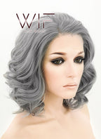 10" Wavy Grey Lace Front Synthetic Wig LF831