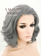 10" Wavy Grey Lace Front Synthetic Wig LF831