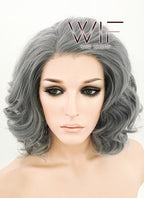 10" Wavy Grey Lace Front Synthetic Wig LF831