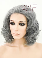 10" Wavy Grey Lace Front Synthetic Wig LF831