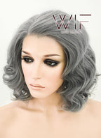 10" Wavy Grey Lace Front Synthetic Wig LF831