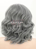 10" Wavy Grey Lace Front Synthetic Wig LF831