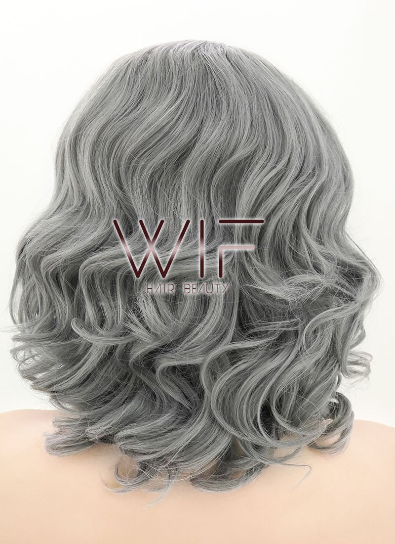 10" Wavy Grey Lace Front Synthetic Wig LF831
