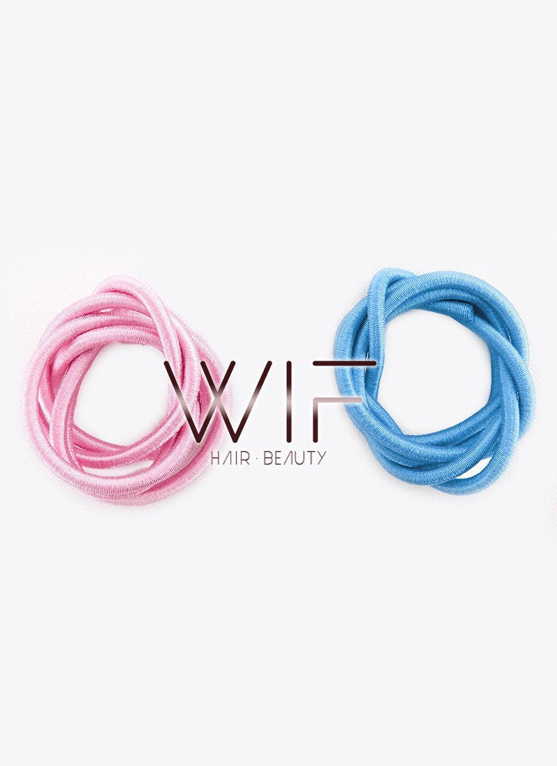 22" Wavy Blonde Harley Quinn Synthetic Pink Blue Ponytail Lace Front Wig LF853