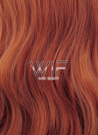 24" Wavy Reddish Orange Lace Front Synthetic Wig LF867