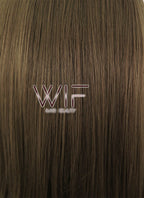 16" Medium Wavy Brown Customizable Made-To-Order Lace Front Synthetic Hair Wig LF870