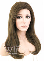 16" Straight Brown Lace Front Synthetic Wig LF870