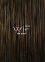 24" Long Straight Brown Lace Front Synthetic Hair Wig LFB006