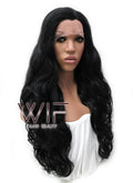 26" Long Curly Jet Black Lace Front Synthetic Hair Wig LFB070 Katy Perry Inspired