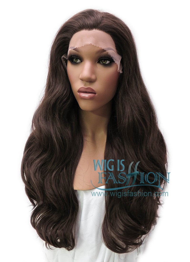 Miranda Kerr's Dark Brown Lace Front Synthetic Hair Wig LFB117