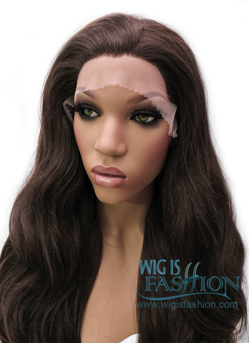 Miranda Kerr's Dark Brown Lace Front Synthetic Hair Wig LFB117