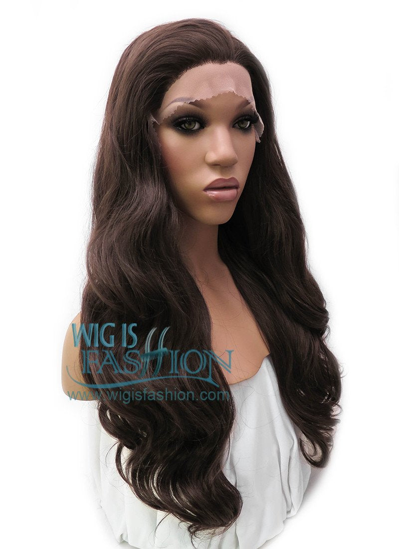 Miranda Kerr's Dark Brown Lace Front Synthetic Hair Wig LFB117