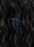 26" Long Spiral Black Lace Front Synthetic Hair Wig LFB166