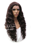 26" Spiral Curly Mixed Brown Lace Front Synthetic Wig LFB169