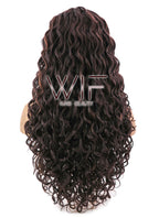 26" Long Spiral Dark Brown Lace Front Synthetic Hair Wig LFB171