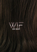 16" Medium Curly Brown Lace Front Synthetic Hair Wig LFB256