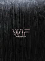 14" Medium Wavy Jet Black Lace Front Synthetic Hair Wig LFB262