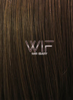 26" Long Curly Medium Brown with Golden Brown Lace Front Synthetic Hair Wig LFB321