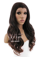 24" Wavy Mixed Brown Lace Front Synthetic Wig LFB361