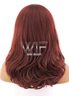 16" Wavy Reddish Brown Lace Front Synthetic Wig LFB366