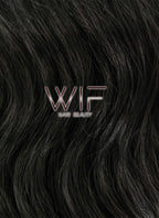 14" Medium Curly Black Lace Front Synthetic Hair Wig LFB406