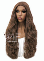 28" Wavy Brown Lace Front Synthetic Wig LFB667J