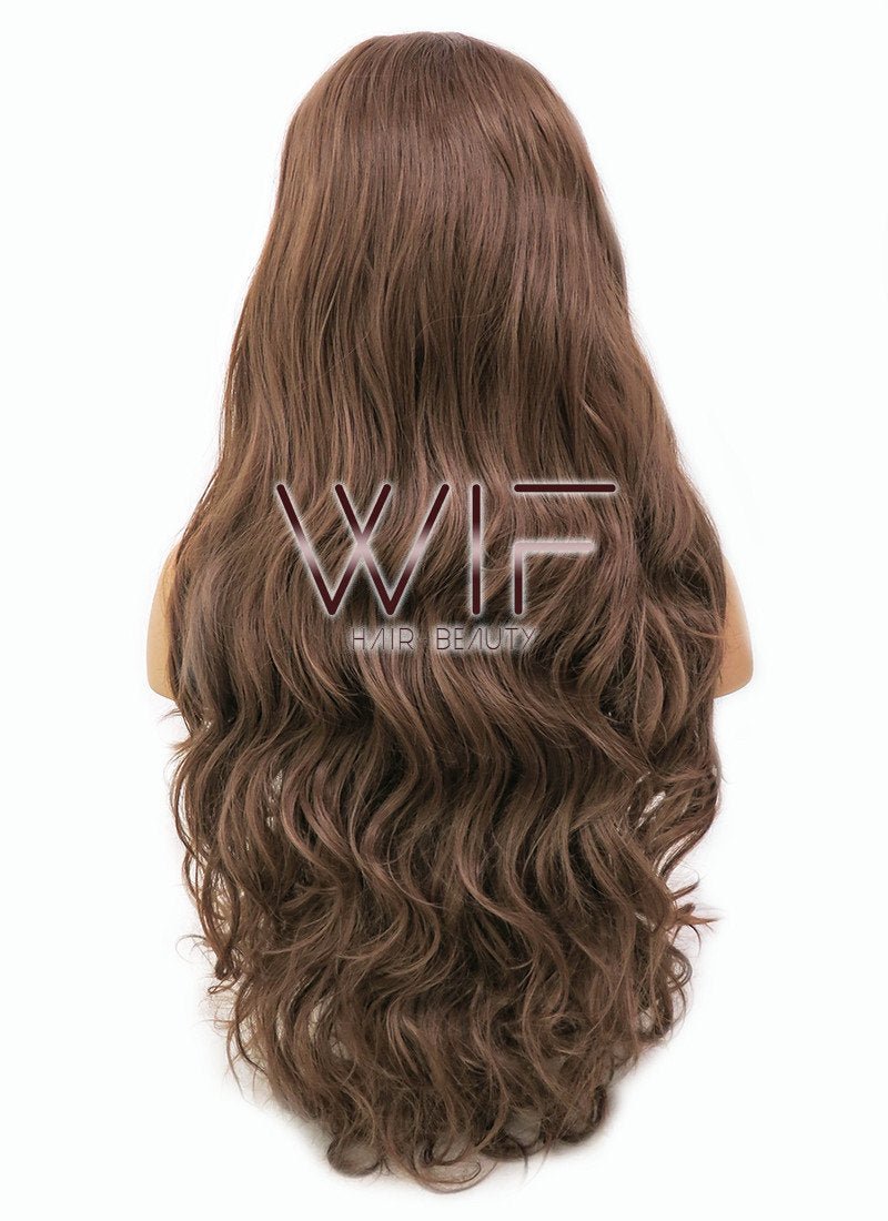 28" Wavy Brown Lace Front Synthetic Wig LFB667J