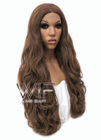 28" Wavy Brown Lace Front Synthetic Wig LFB667J