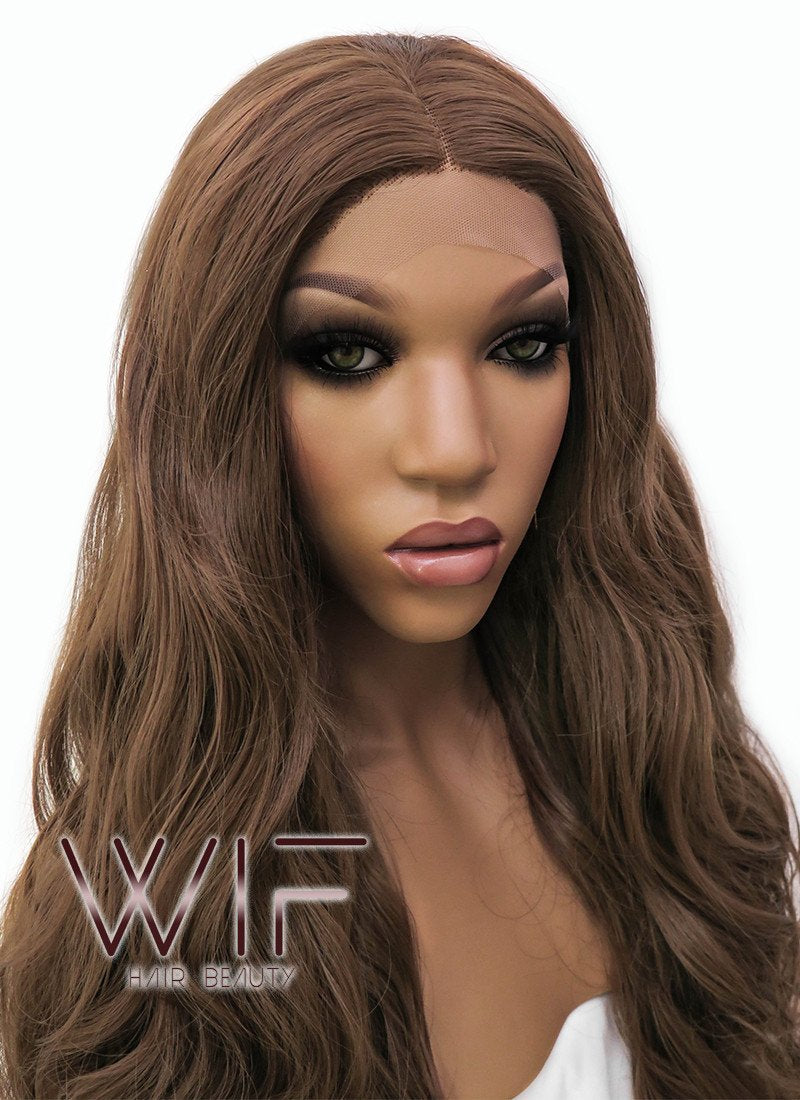 28" Wavy Brown Lace Front Synthetic Wig LFB667J