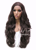 28" Wavy Brown Lace Front Synthetic Wig LFB686D