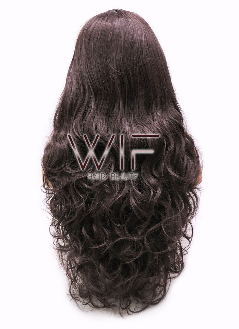 28" Wavy Brown Lace Front Synthetic Wig LFB686D