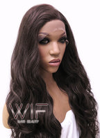 28" Wavy Brown Lace Front Synthetic Wig LFB686D
