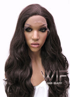 28" Wavy Brown Lace Front Synthetic Wig LFB686D