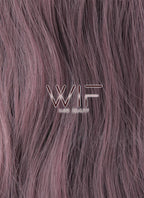 28" Long Curly Ash Purple Lace Front Wig Heat Resistant LFB696H