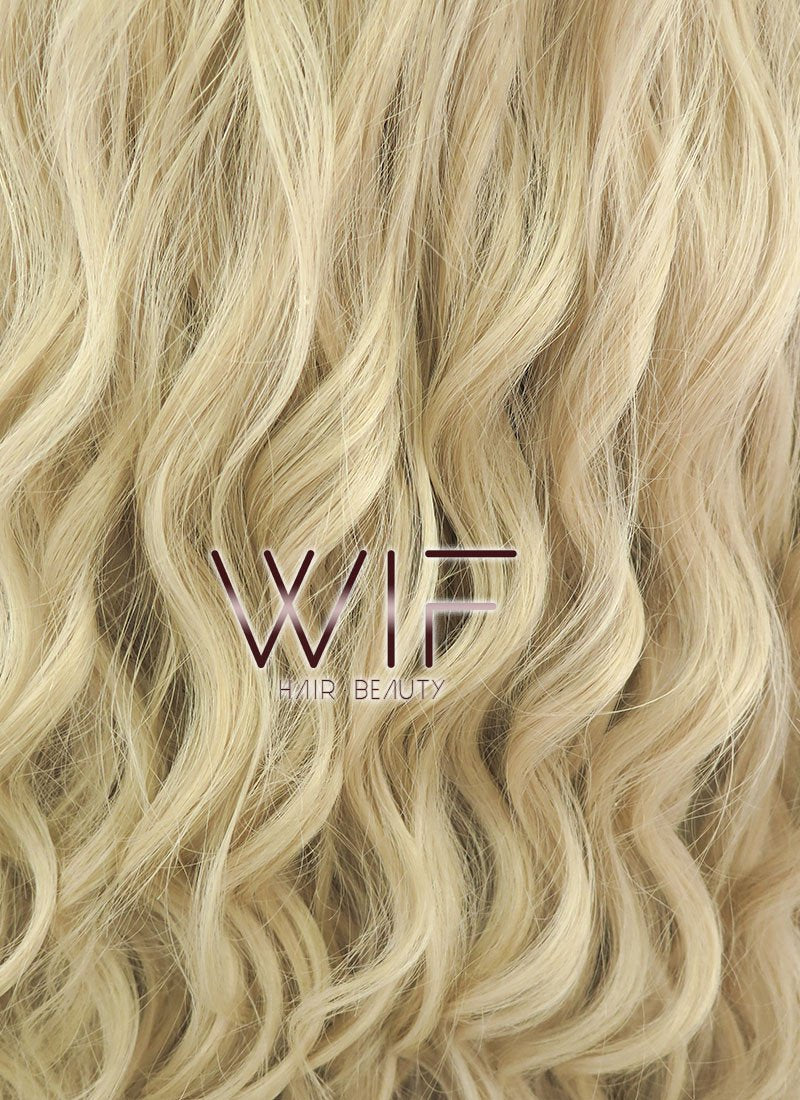 28" Long Curly Light Blonde Lace Front Kanekalon Hair Wig LFK832