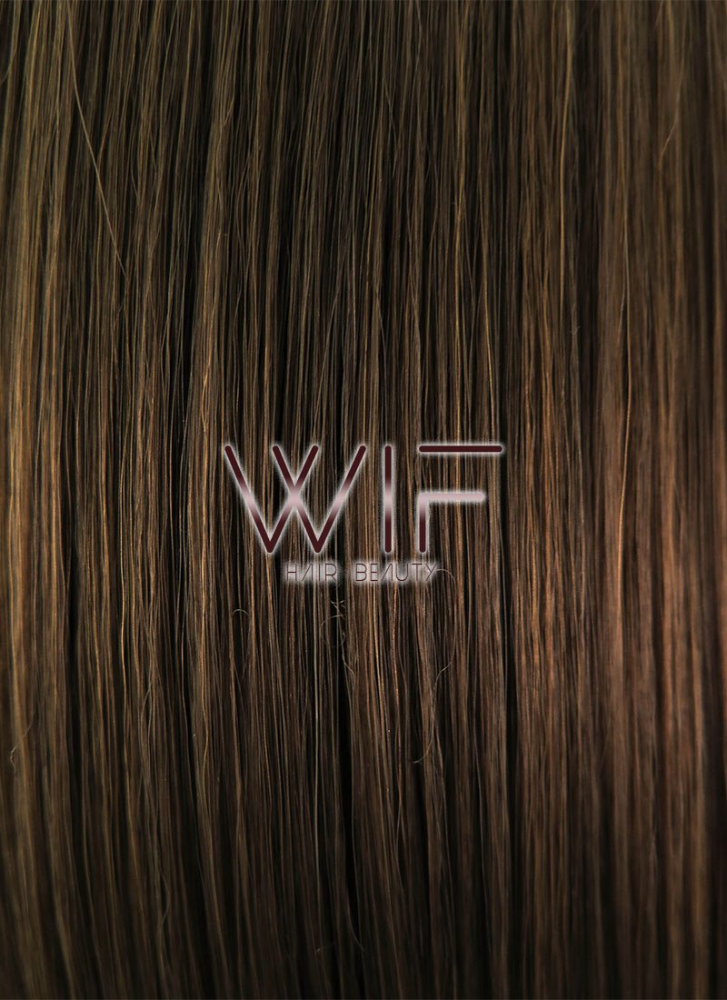 24" Straight Brown Lace Front Synthetic Wig LF006