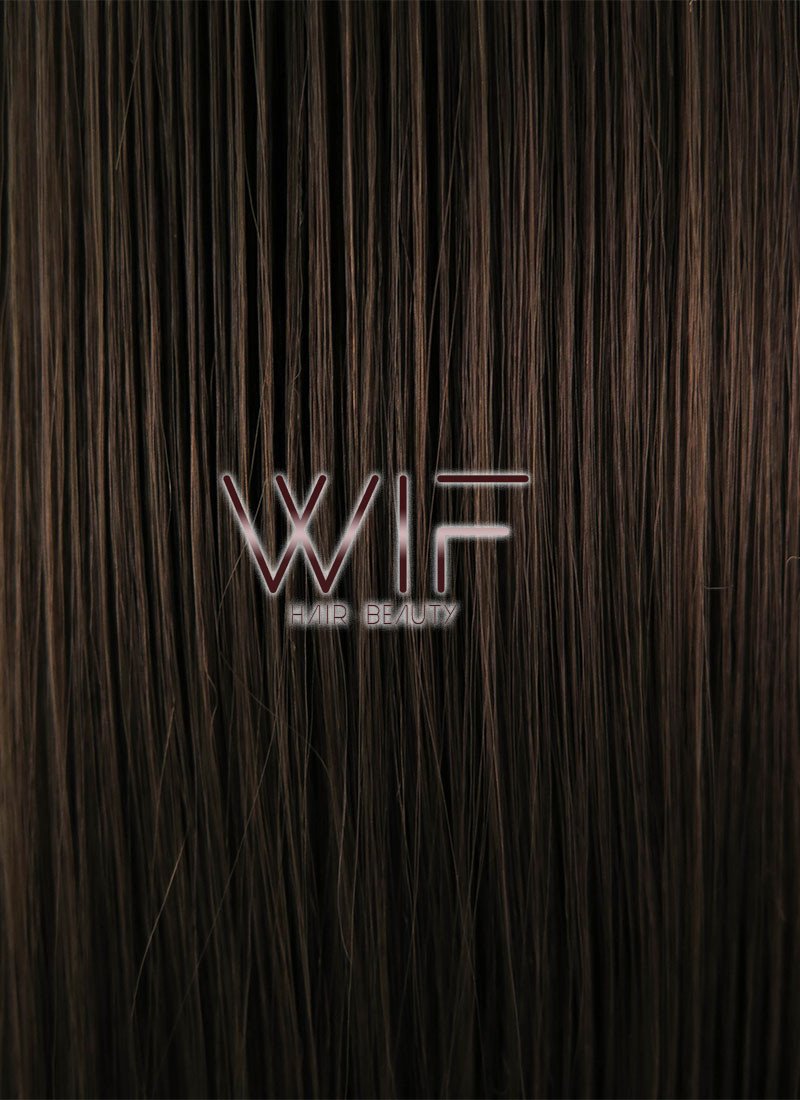 24" Straight Brown Lace Front Synthetic Wig LF015