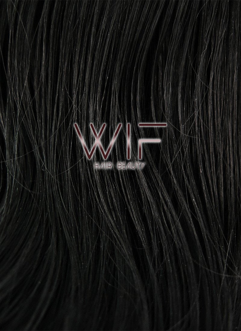 26" Wavy Jet Black Lace Front Synthetic Wig LF070