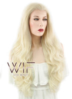 26" Wavy Light Blonde Lace Front Synthetic Wig LF073