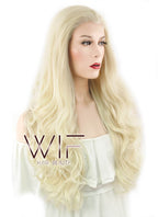 26" Wavy Light Blonde Lace Front Synthetic Wig LF073