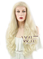 26" Wavy Light Blonde Lace Front Synthetic Wig LF073