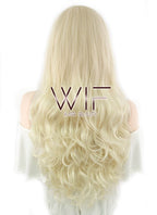 26" Wavy Light Blonde Lace Front Synthetic Wig LF073