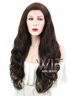 26" Wavy Brown Lace Front Synthetic Wig LF081