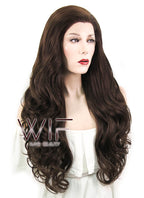 26" Wavy Brown Lace Front Synthetic Wig LF081