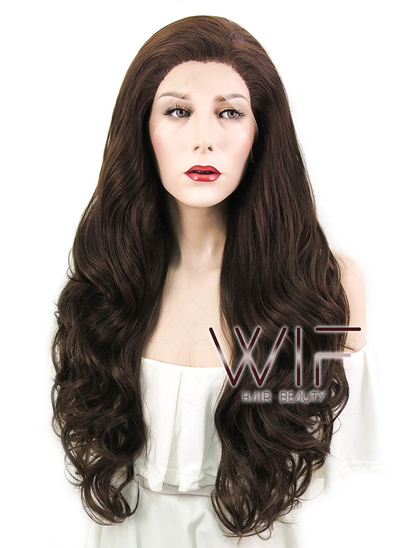 26" Wavy Brown Lace Front Synthetic Wig LF081