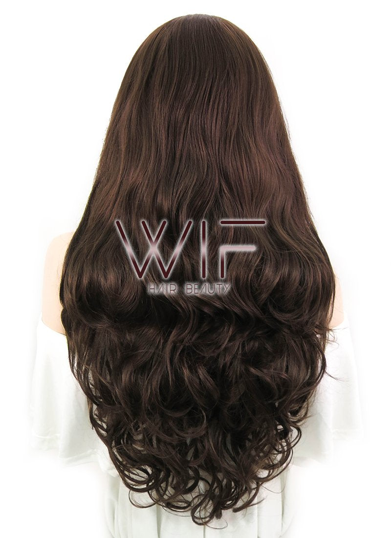 26" Wavy Brown Lace Front Synthetic Wig LF081