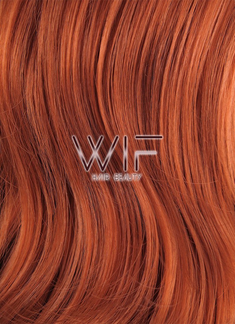 28" Wavy Reddish Brown Lace Front Synthetic Wig LF085A