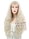 28" Wavy Light Blonde Lace Front Synthetic Wig LF085D