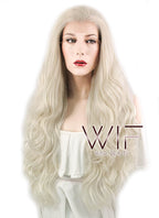 28" Wavy Light Blonde Lace Front Synthetic Wig LF085D